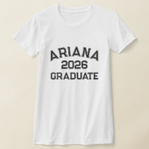 Moderne Vetgedrukte Blokletters Aangepast 2026 Afg T-shirt
