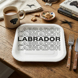 Moderne Vetgedrukte Labrador-Typografie Grafisch Papieren Bordje