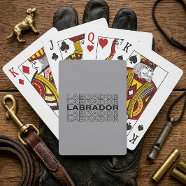 Moderne Vetgedrukte Labrador-Typografie Grafisch Pokerkaarten