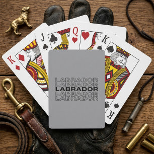 Moderne Vetgedrukte Labrador-Typografie Grafisch  Pokerkaarten
