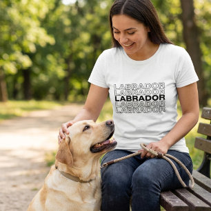 Moderne Vetgedrukte Labrador-Typografie Grafisch T-shirt