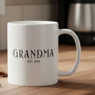 Moderne Vetgedrukte Lettertype Gevestigde Oma  Koffiemok