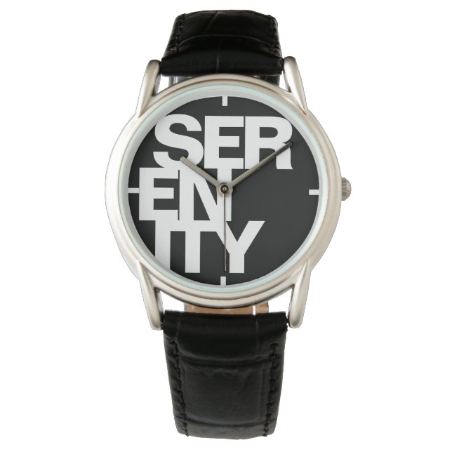 Moderne Vetgedrukte lettertypografie Simple Plain  Horloge (Voorkant)