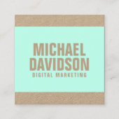 Moderne vetgedrukte limoen vierkante visitekaartje (Voorkant)