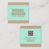 Moderne vetgedrukte limoen vierkante visitekaartje (Voorkant / Achterkant)