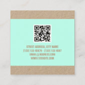 Moderne vetgedrukte limoen vierkante visitekaartje (Achterkant)