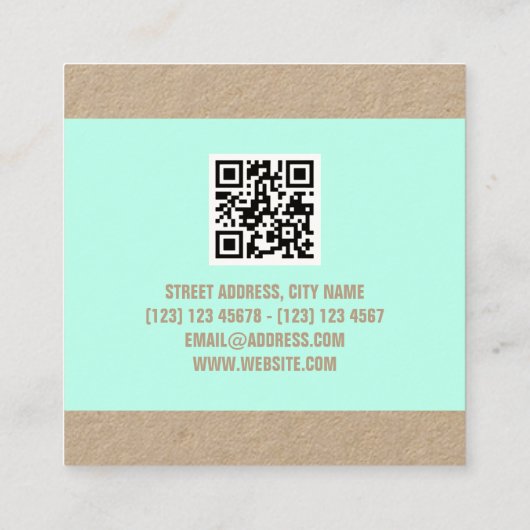 Moderne vetgedrukte limoen vierkante visitekaartje (Achterkant)