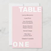 Moderne vetgedrukte tabelnummerweergave kaart (Voorkant)