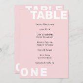 Moderne vetgedrukte tabelnummerweergave kaart (Voorkant / Achterkant)