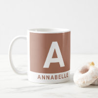 Moderne vetgedrukte terracotta gepersonaliseerd