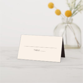 Moderne Vetgedrukte Typografie Aardse Bruine Crème Plaatskaartje