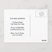 Moderne, vetgedrukte typografie adreswijziging ver briefkaart (Achterkant)