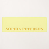 Moderne Vetgedrukte Typografie Pastel Geel Custom Yogamat (Voorkant (horizontaal))