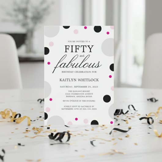 Moderne Vetgedrukte Typografie Script 50ste Verjaa Kaart