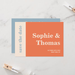 Moderne Vetgedrukte Typografie Trouw Save the Date Kaart