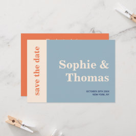 Moderne Vetgedrukte Typografie Trouw Save the Date Kaart