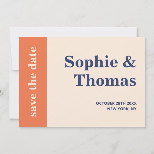 Moderne Vetgedrukte Typografie Trouw Save the Date Kaart (Voorkant)