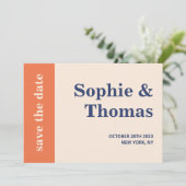 Moderne Vetgedrukte Typografie Trouw Save the Date Kaart (Staand voorkant)