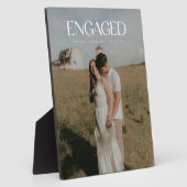 Moderne Vetgedrukte Typografie Verlovingsfoto Fotoplaat (Zijkant)
