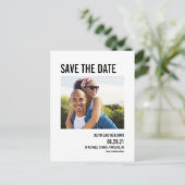 moderne vetgedrukte typografieknok slaat de datum  briefkaart (Staand voorkant)