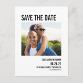 moderne vetgedrukte typografieknok slaat de datum  briefkaart (Voorkant)