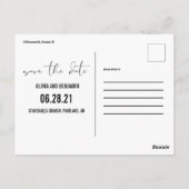 moderne vetgedrukte typografieknok slaat het date  briefkaart (Achterkant)