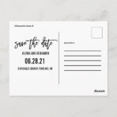 moderne vetgedrukte typografieknok slaat het date  briefkaart (Achterkant)