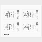 Moderne Vetgedrukte Verpakking Grijs & Wit Chic Mi Rechthoekige Sticker (Vel)