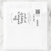 Moderne Vetgedrukte Verpakking Grijs & Wit Chic Mi Rechthoekige Sticker (Tas)