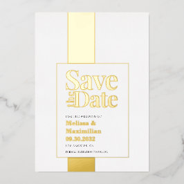 Moderne, vetgedrukte zwarte Red Date Folie Invitat Uitnodiging
