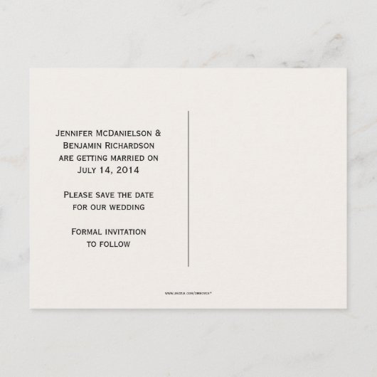 Moderne vetplanten redden de datum aankondigingskaart (Achterkant)