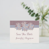 Moderne vetplanten redden de datum aankondigingskaart (Staand voorkant)