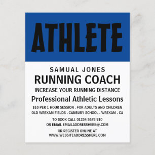 Moderne, vette, Athletics Lesson Advert Flyer
