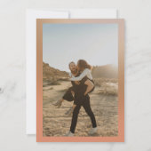 Moderne vette boho gradiënt trouwfoto kaart (Achterkant)