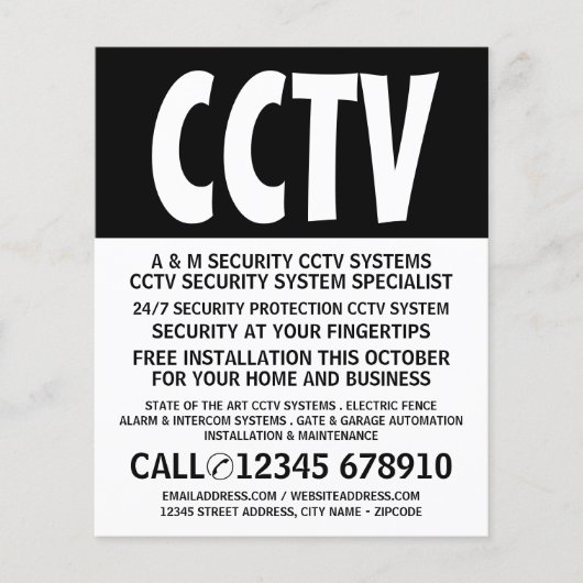 Moderne Vette, CCTV Security Adverteren brochure (Voorkant)