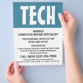 Moderne Vette computer Repair Specialist Advertere Flyer (Hand)