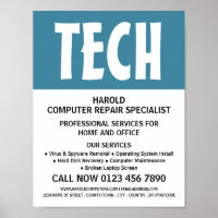 Moderne Vette computer Repair Specialist Advertere