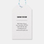 Moderne Vette Fotografie Volledige Fotonaam Aangep Cadeaulabel (Achterkant)