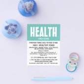 Moderne Vette, gezonde levensmiddelenwinkel Advert Flyer (Enkel)