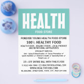 Moderne Vette, gezonde levensmiddelenwinkel Advert Flyer (Enkel)