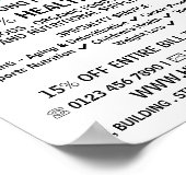 Moderne Vette, gezonde levensmiddelenwinkel Advert Poster (Hoek)