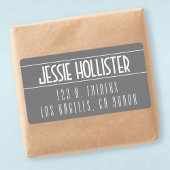 Moderne Vette grijs en wit Etiket