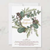 Moderne Vette groene krans 3 foto's Kerstmis Feestdagenkaart (Voorkant)