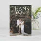 Moderne Vette Grote Tekst Bedankkaart (Staand voorkant)