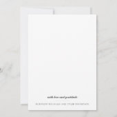 Moderne Vette Grote Tekst Bedankkaart (Achterkant)