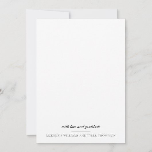 Moderne Vette Grote Tekst Bedankkaart (Achterkant)