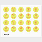 Moderne, vette, heldere chartreuse 21e verjaardag ronde sticker (Vel)