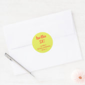 Moderne, vette, heldere chartreuse 21e verjaardag ronde sticker (Envelop)