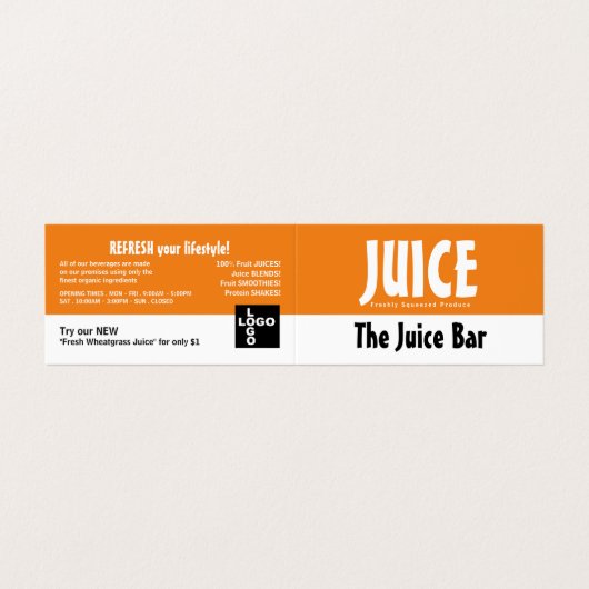 Moderne vette, Juisbar, Gedetailleerd Visitekaartje (Buitenkant ongevouwen)