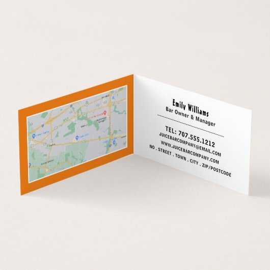 Moderne vette, Juisbar, Gedetailleerd Visitekaartje (Binnen)